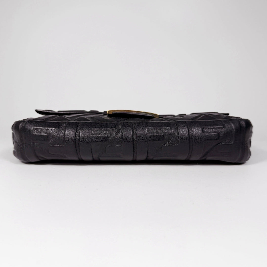 Fendi Nappa FF 1974 Embossed Baguette Bag