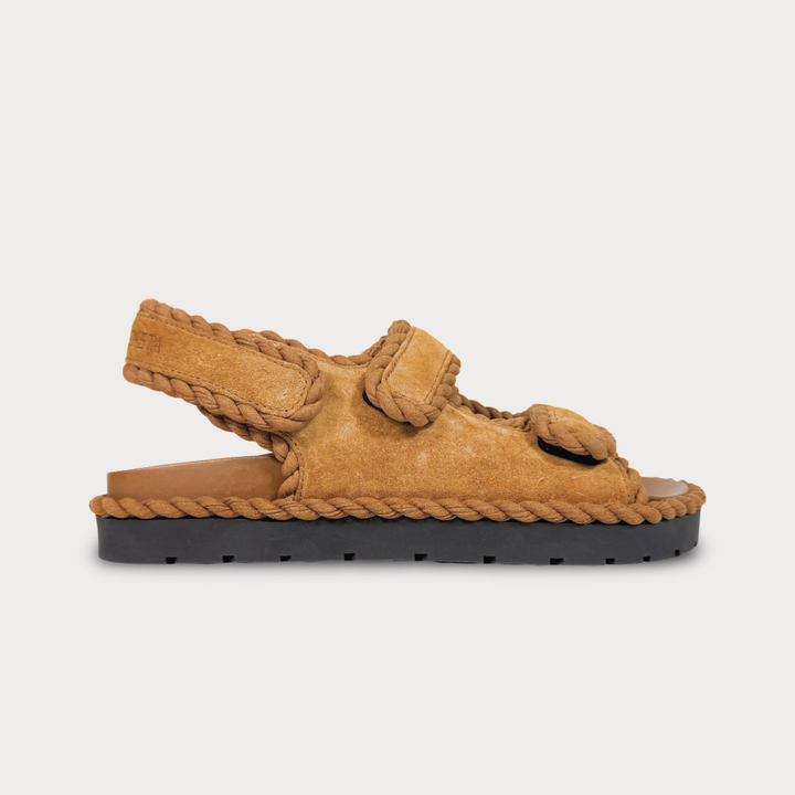 Bottega Veneta Suede Jack Flat Sandal - Women’s 7
