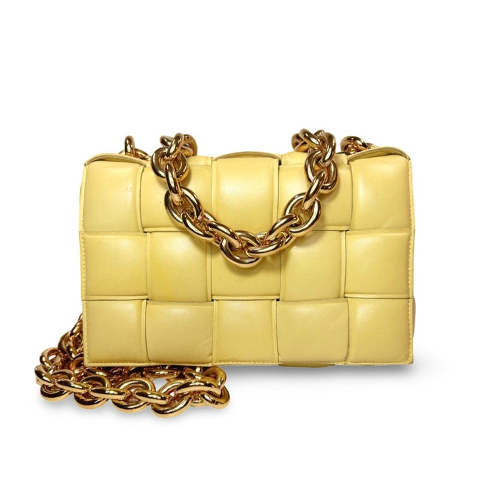 Bottega Veneta Lambskin Maxi Intrecciato Padded Chain Cassette Bag