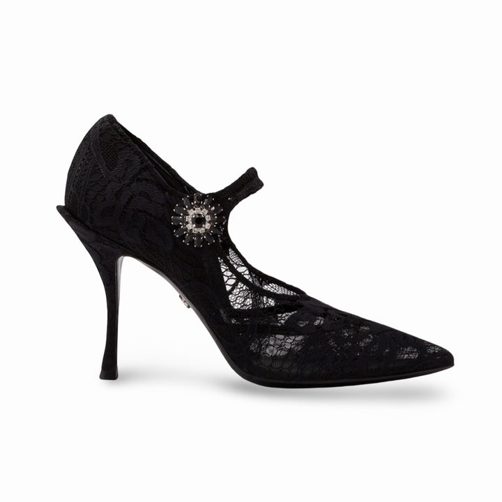 Dolce & Gabbana Mary Jane Stretch Lace Heel - Women’s 7