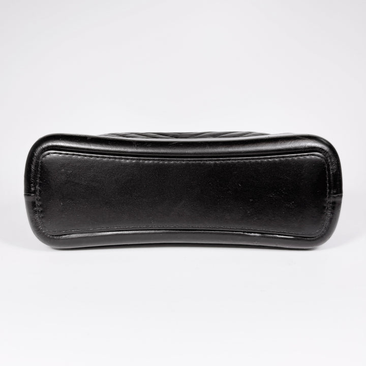 Chanel Chevron Aged Calfskin So Black Medium Gabrielle Bag
