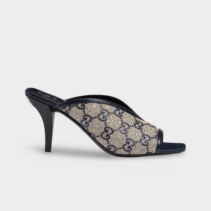 Gucci Tela Retino Kid Crystal GG Heel  - Women’s 10