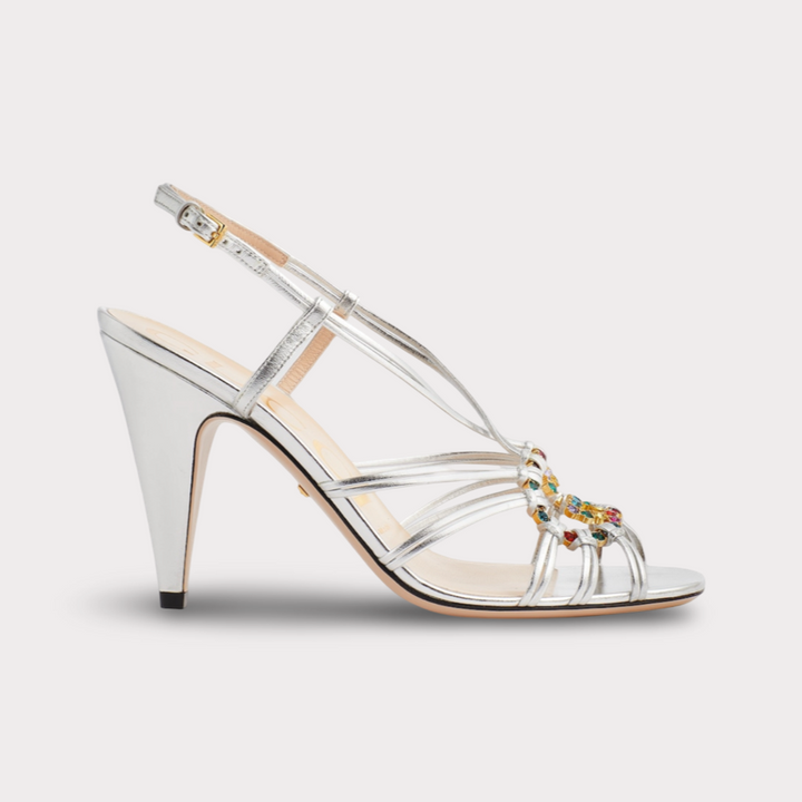 Gucci Crystal GG Strappy Heel - Women’s 10