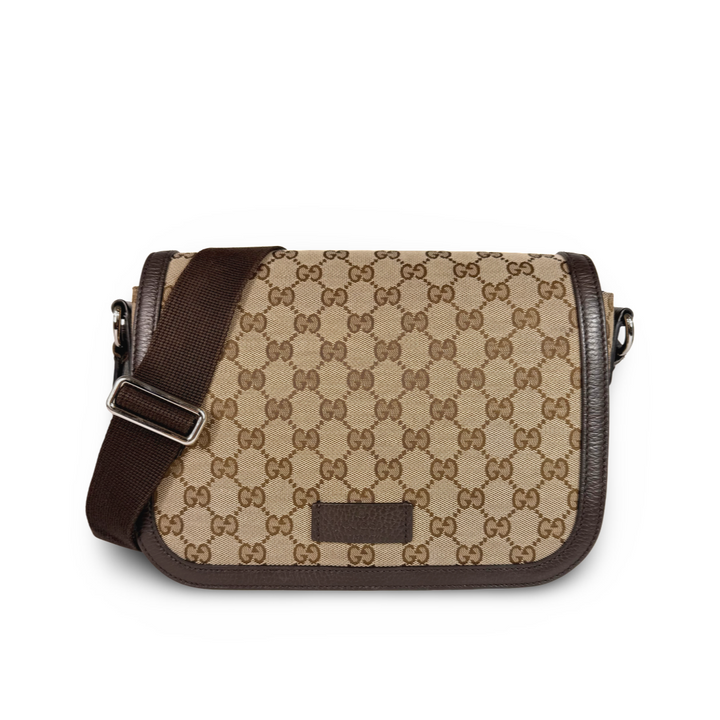 Gucci GG Supreme Canvas Flap Messenger Bag