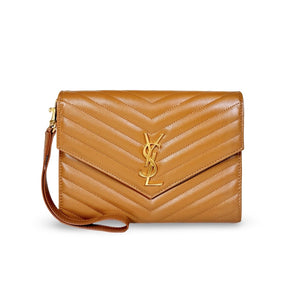 Saint Laurent Grain De Poudre Cassandre Flap Pouch