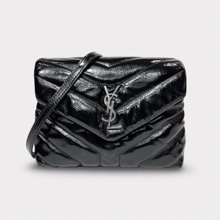 Saint Laurent Crinkle Patent Toy Loulou Crossbody Bag