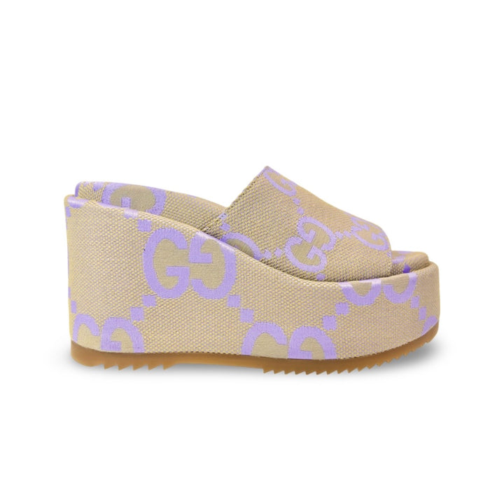 Gucci Jumbo GG Angelina Platform Wedge Sandal - Women’s 9.5