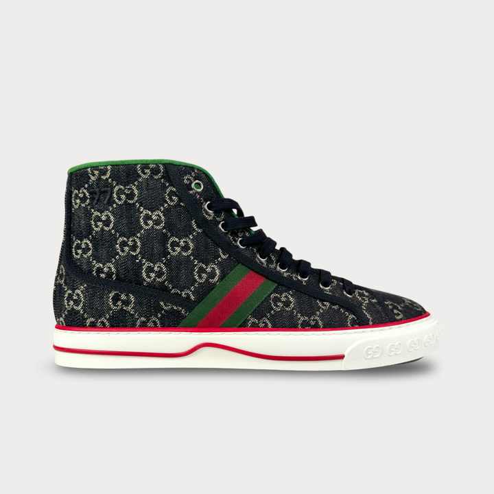 Gucci Denim 1977 Tennis High Top Sneaker - Men’s 10.5