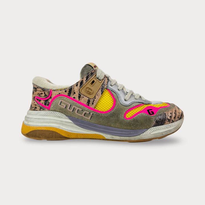 Gucci Pink Tejus Printed Ultrapace Sneaker - Women’s 8