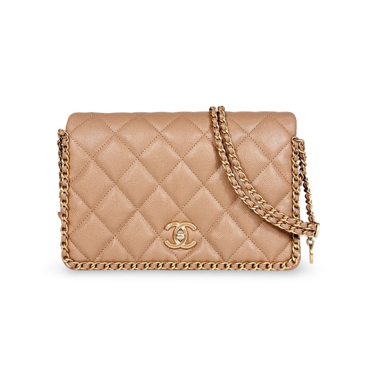 Chanel Quilted Caviar Never Ending Chain Flap Bag