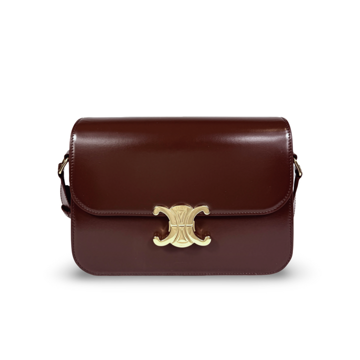 Celine Shiny Calfskin Teen Triomphe Bag