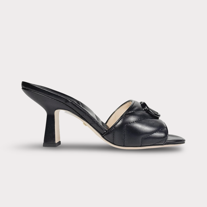 Gucci GG Marmont Nappa Matelasse Mule Heel - Women’s 6