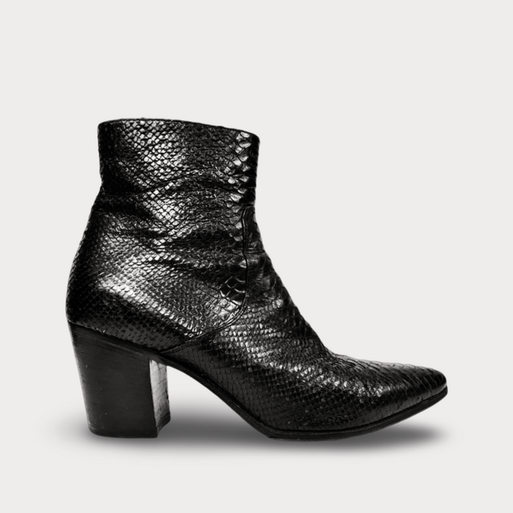 Saint Laurent Python Pointed Toe Boot - Women’s 10