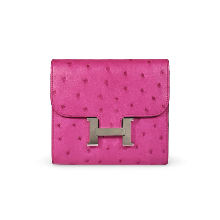 Hermès Fuchsia Ostrich Constance Wallet