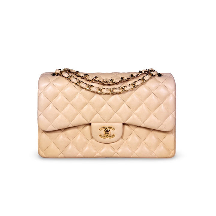 Chanel Quilted Lambskin Jumbo Double Flap Bag