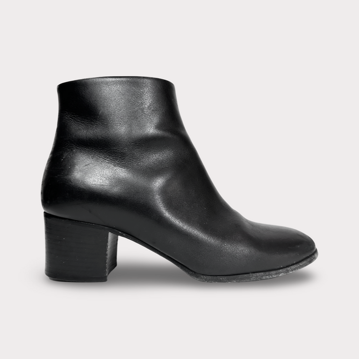 Chanel CC Logo Leather Ankle Boot - Women’s 8