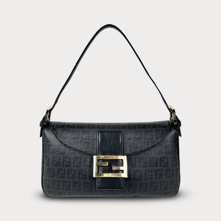 Fendi Zucchino Baguette Shoulder Bag