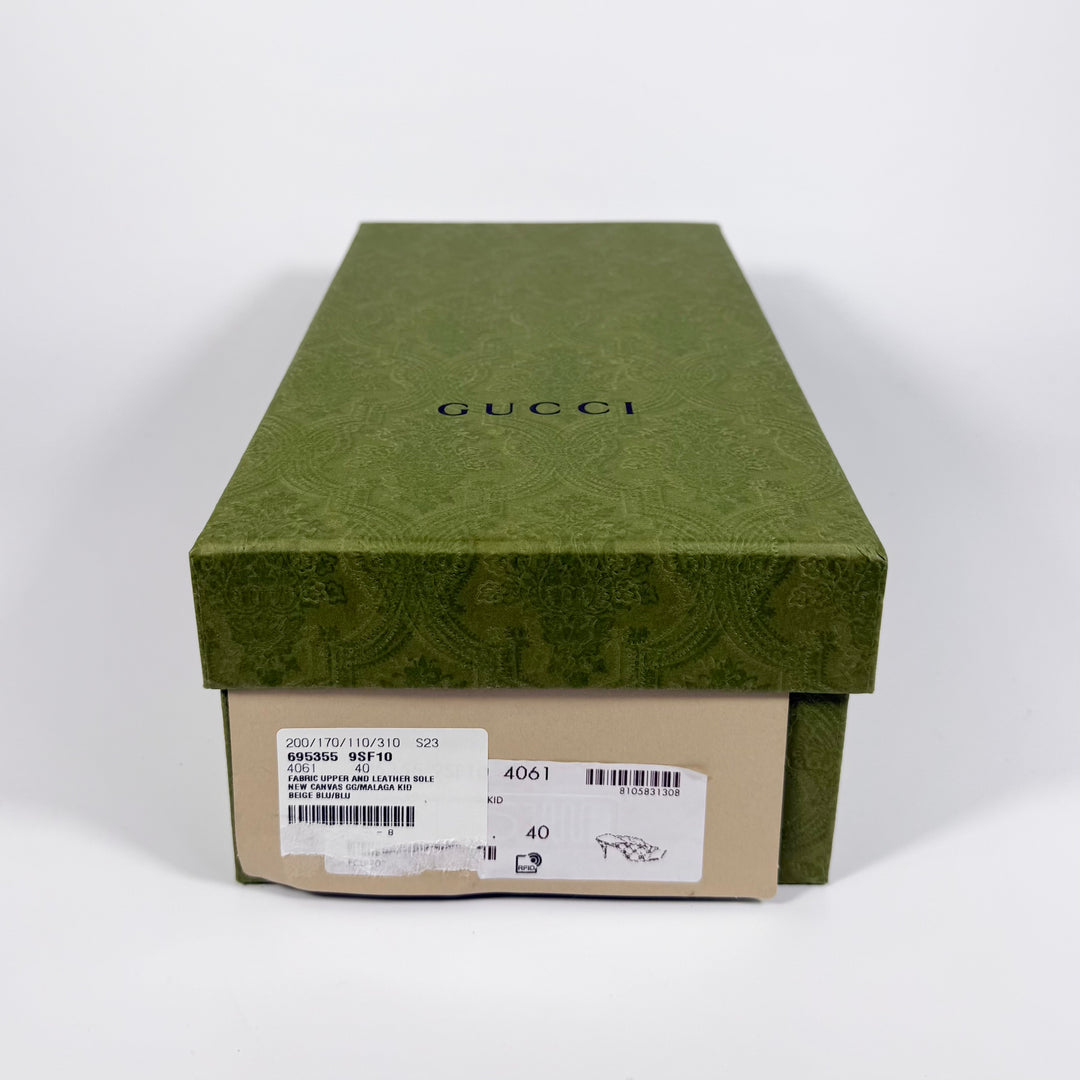 Gucci Tela Retino Kid Crystal GG Heel  - Women’s 10