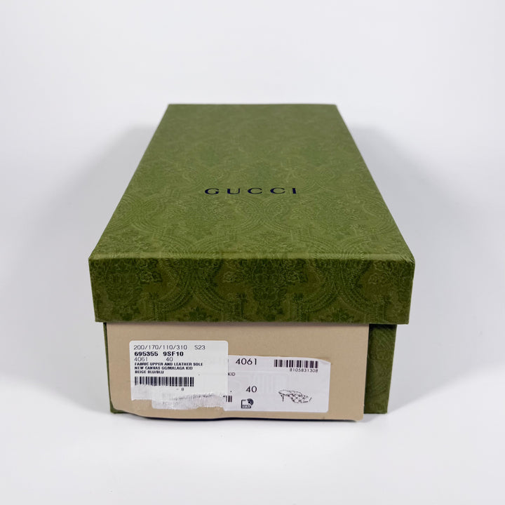 Gucci Tela Retino Kid Crystal GG Heel  - Women’s 10