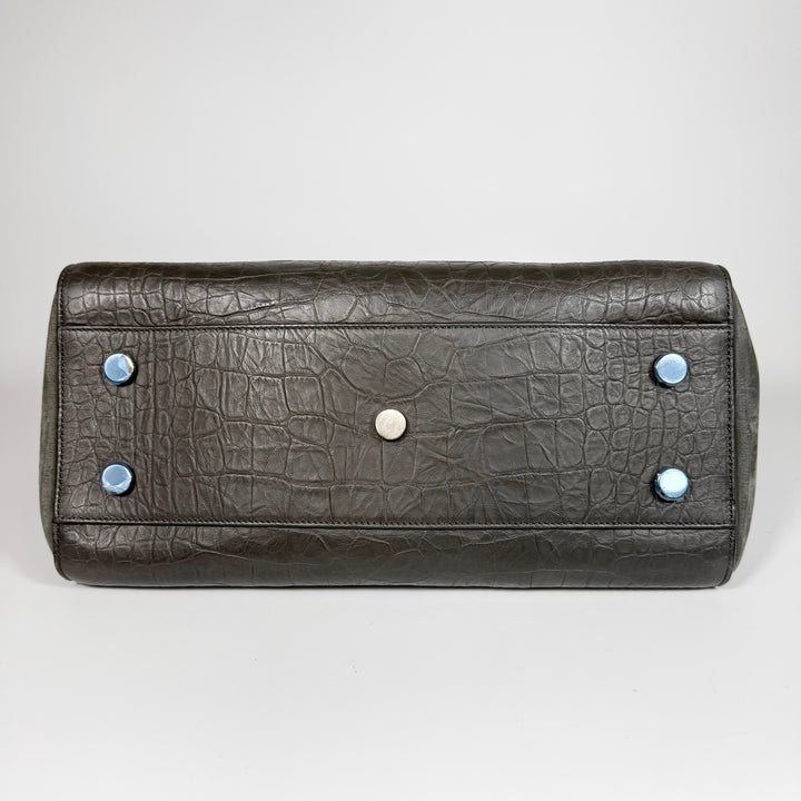 Saint Laurent Crocodile Embossed Cabas Rive Gauche Bag