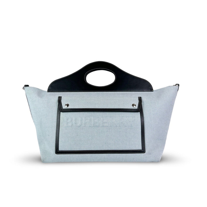Burberry Canvas Cabas Pocket Tote Bag