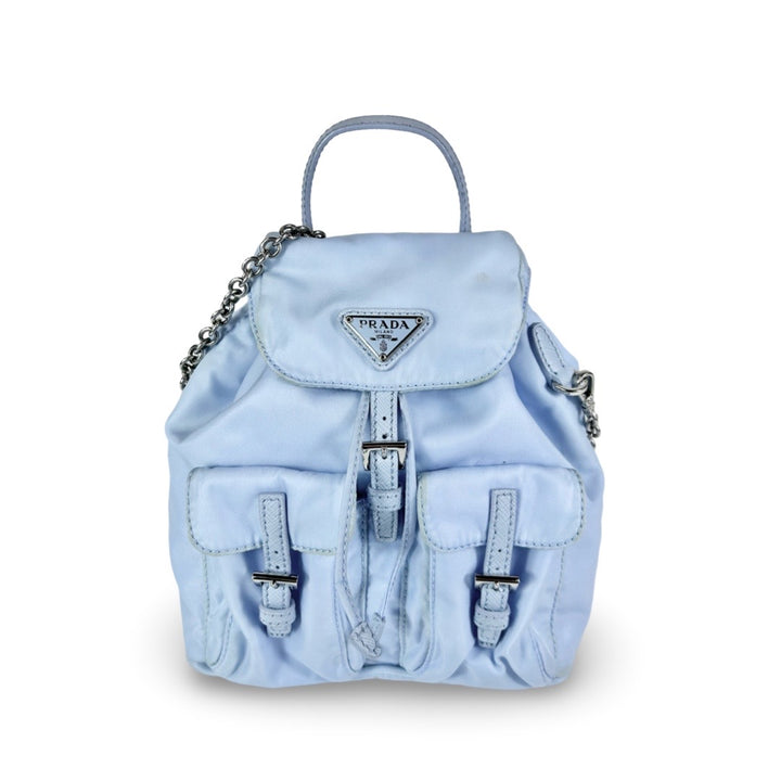 Prada Re-Nylon Mini Backpack Light Blue