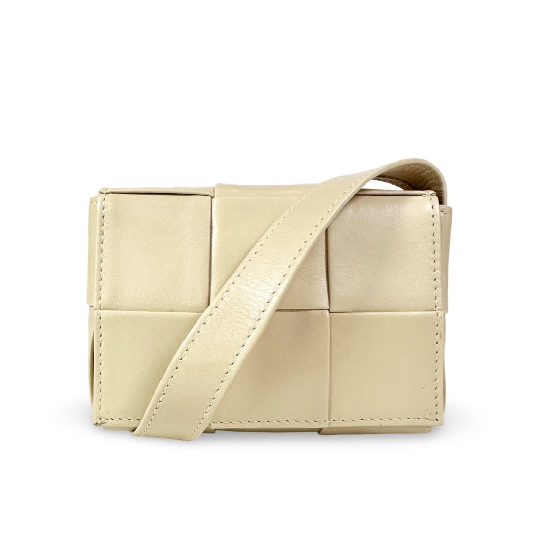 Bottega Veneta Lambskin Intrecciato Candy Cassette Crossbody