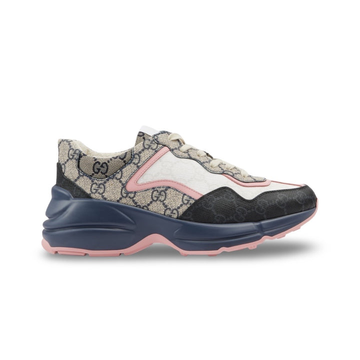 Gucci GG Supreme Mixed Fabric Rhyton Sneaker - Women’s 6.5