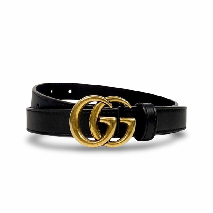 Gucci GG Marmont Smooth Leather Thin Belt 75 30