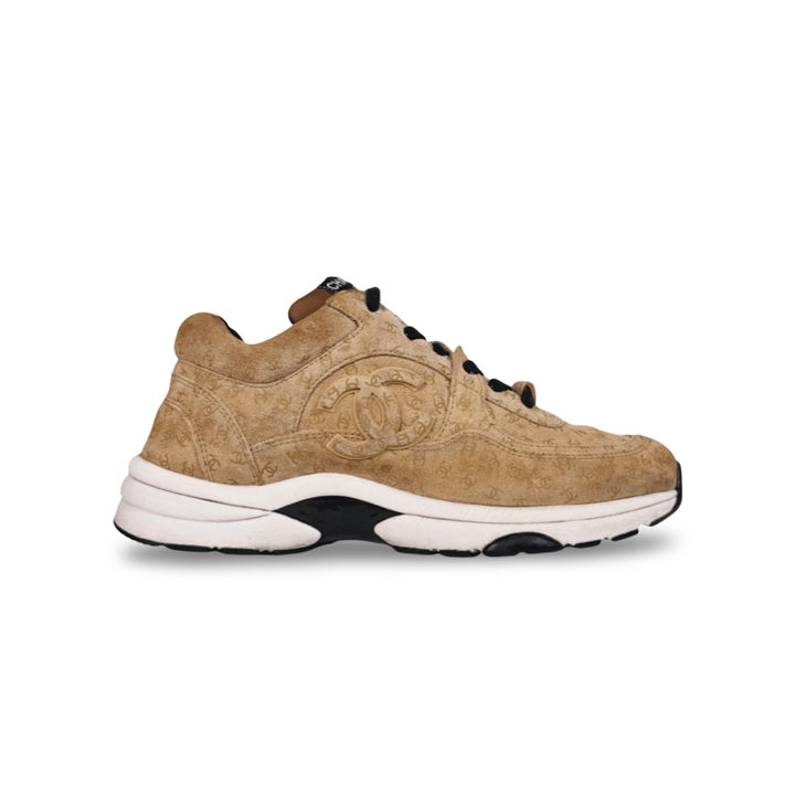 Chanel 22A Suede CC Print Sneaker - Women’s 9