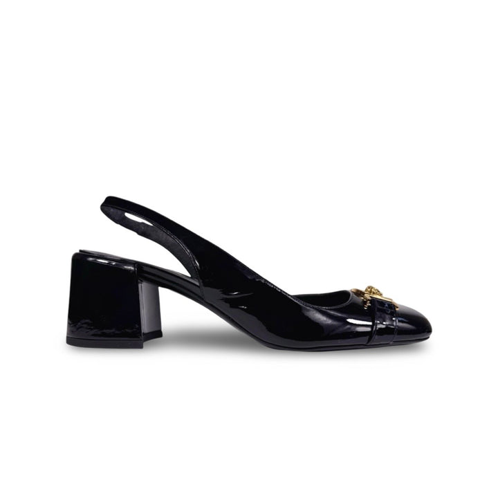 Versace Medusa Slingback Patent Leather Heel - Women’s 10