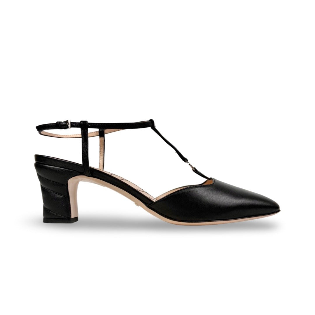 Gucci Petite GG Slingback Nappa Leather Heel - Women’s 10