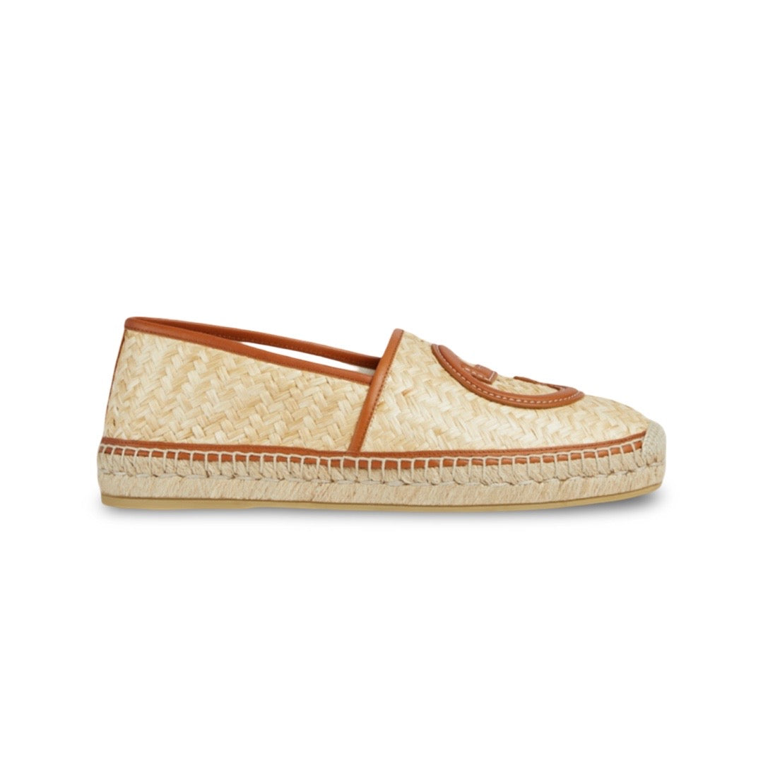 Gucci Interlocking G Raffia Leather Espadrille - Men’s 11.5
