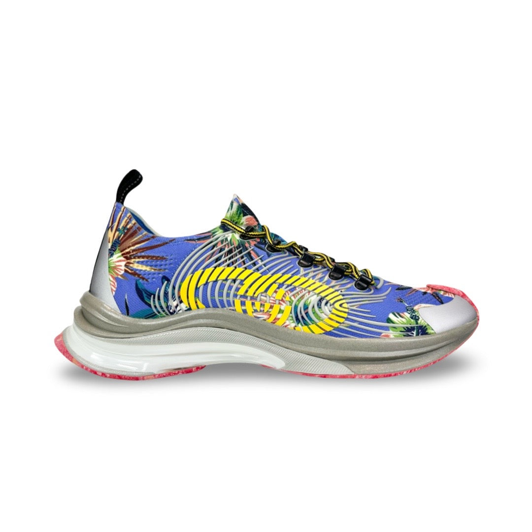 Gucci Technical Knit Floral Run Sneaker - Men’s 11