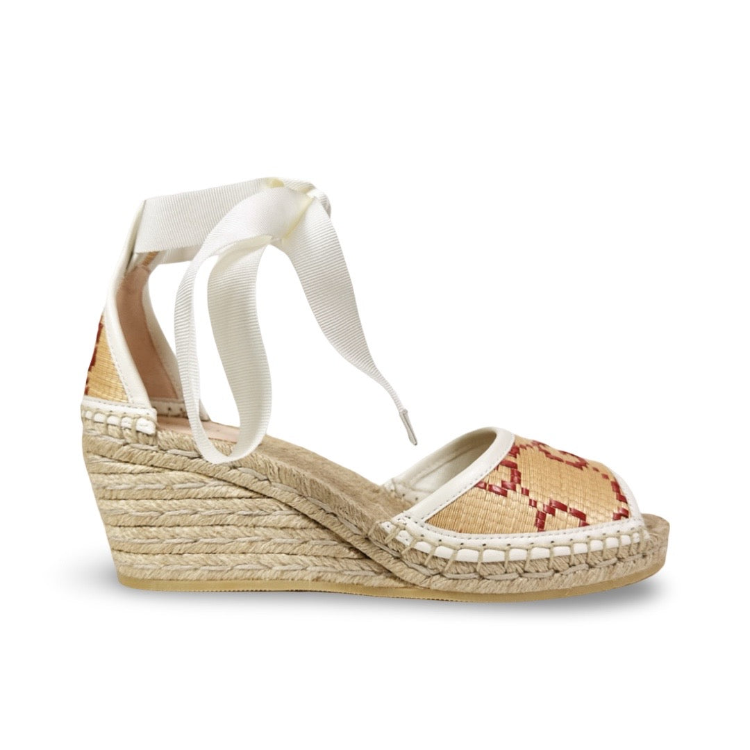 Gucci Woven GG Espadrille Wedge Heel - Women’s 8.5