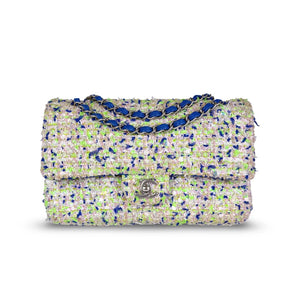 Chanel Quilted Tweed Medium Double Flap Bag