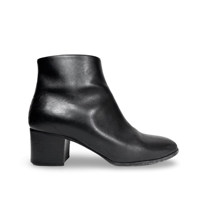 Chanel CC Logo Leather Ankle Boot - Women’s 8