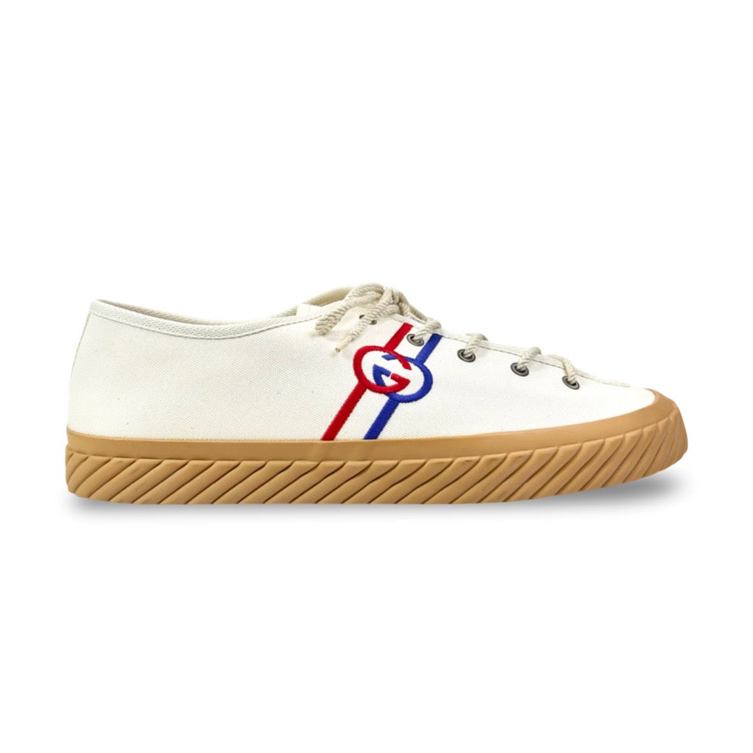 Gucci Interlocking G Canvas Low Top Sneaker - Men’s 13.5