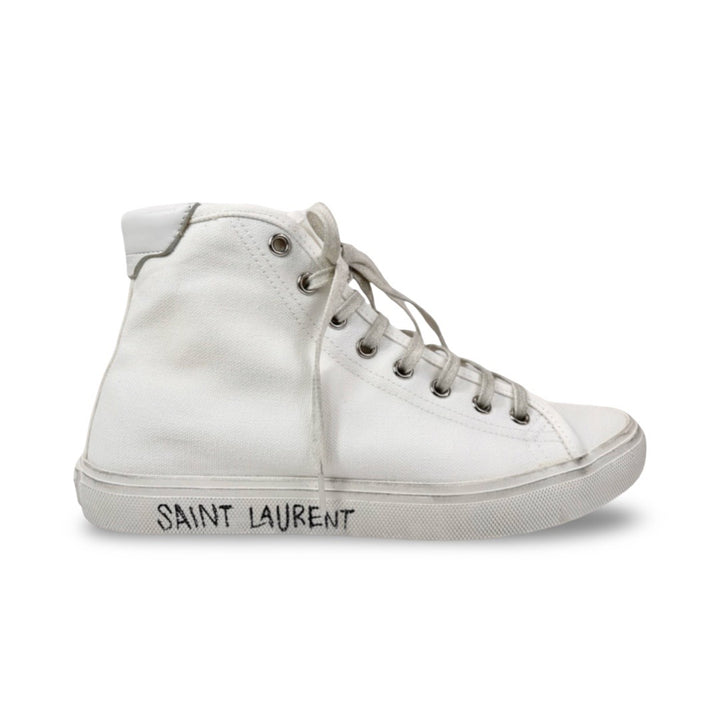 Saint Laurent Malibu Mid Top Distressed Sneaker - Women’s 7