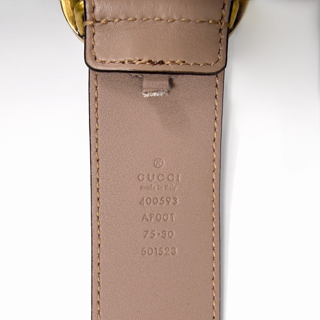 Gucci GG Marmont Smooth Leather Belt 75 30