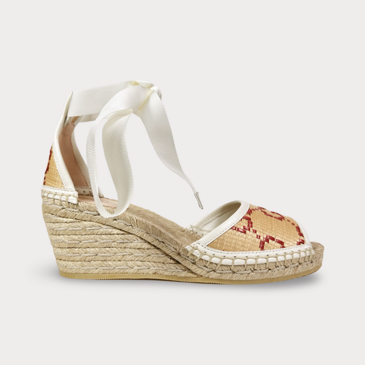 Gucci Woven GG Espadrille Wedge Heel - Women’s 8.5