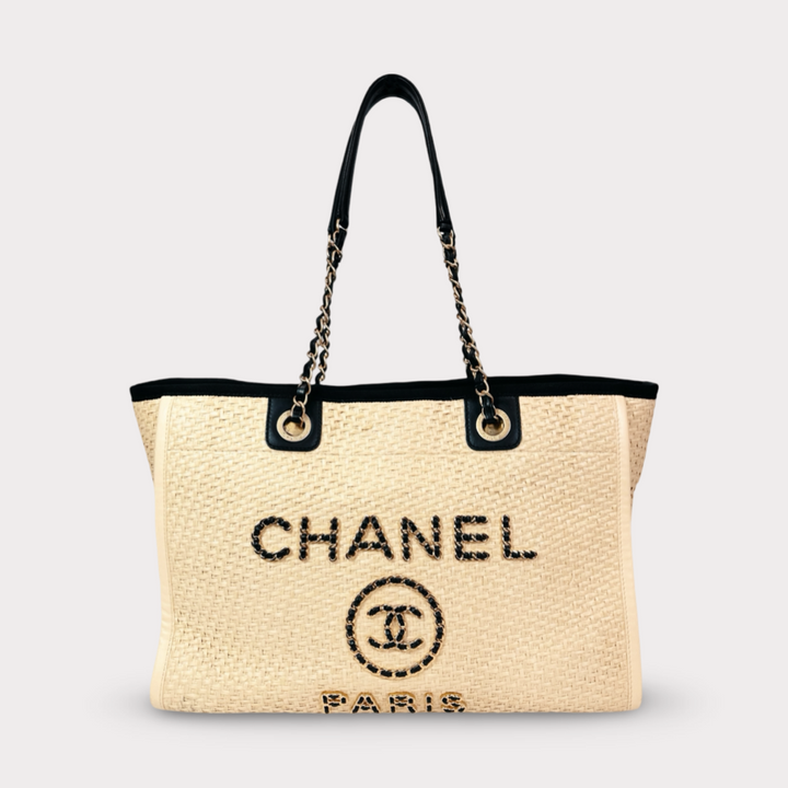 Chanel Medium Raffia Deauville Tote Bag