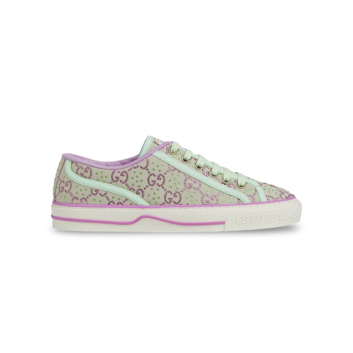 Gucci Crystal GG 1977 Tennis Low Top Sneaker - Women’s 6.5