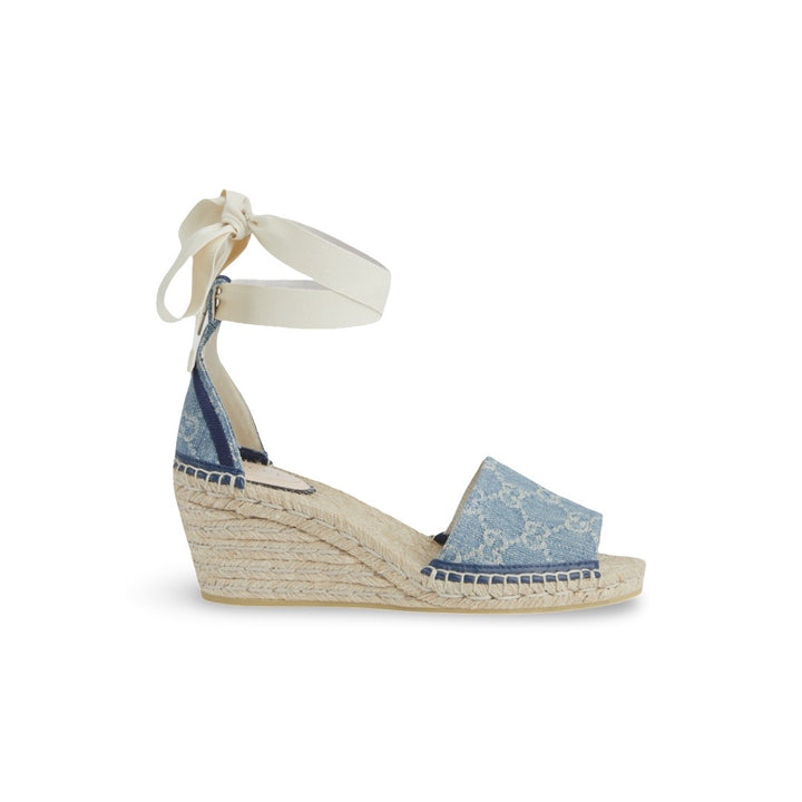 Gucci Pilar Denim Wedge Heel - Women’s 6.5