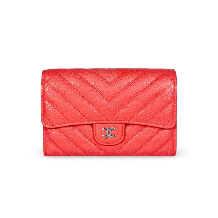 Chanel Chevron Caviar Classic Flap Wallet