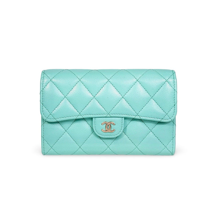 Chanel Quilted Caviar Classic Flap Wallet