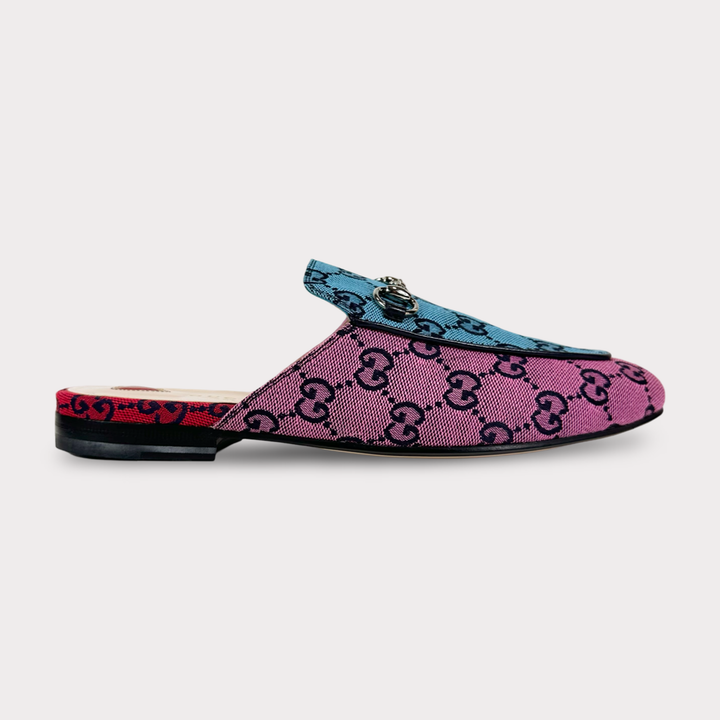 Gucci Multicolor GG Princetown Slip On Mule - Women’s 7