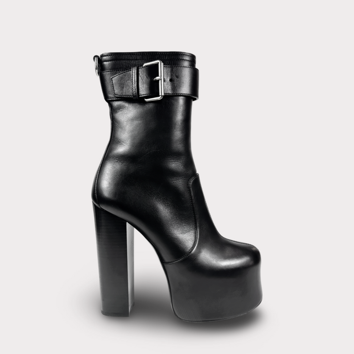 Saint Laurent Mina 95 Buckle Platform Boot - Women’s 8