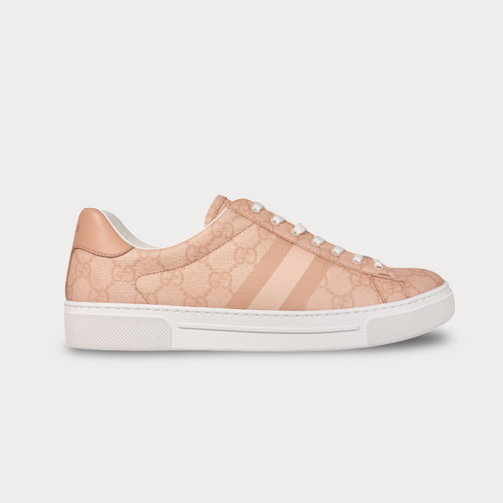 Gucci Pink GG Supreme Ace Sneaker - Women’s 7.5