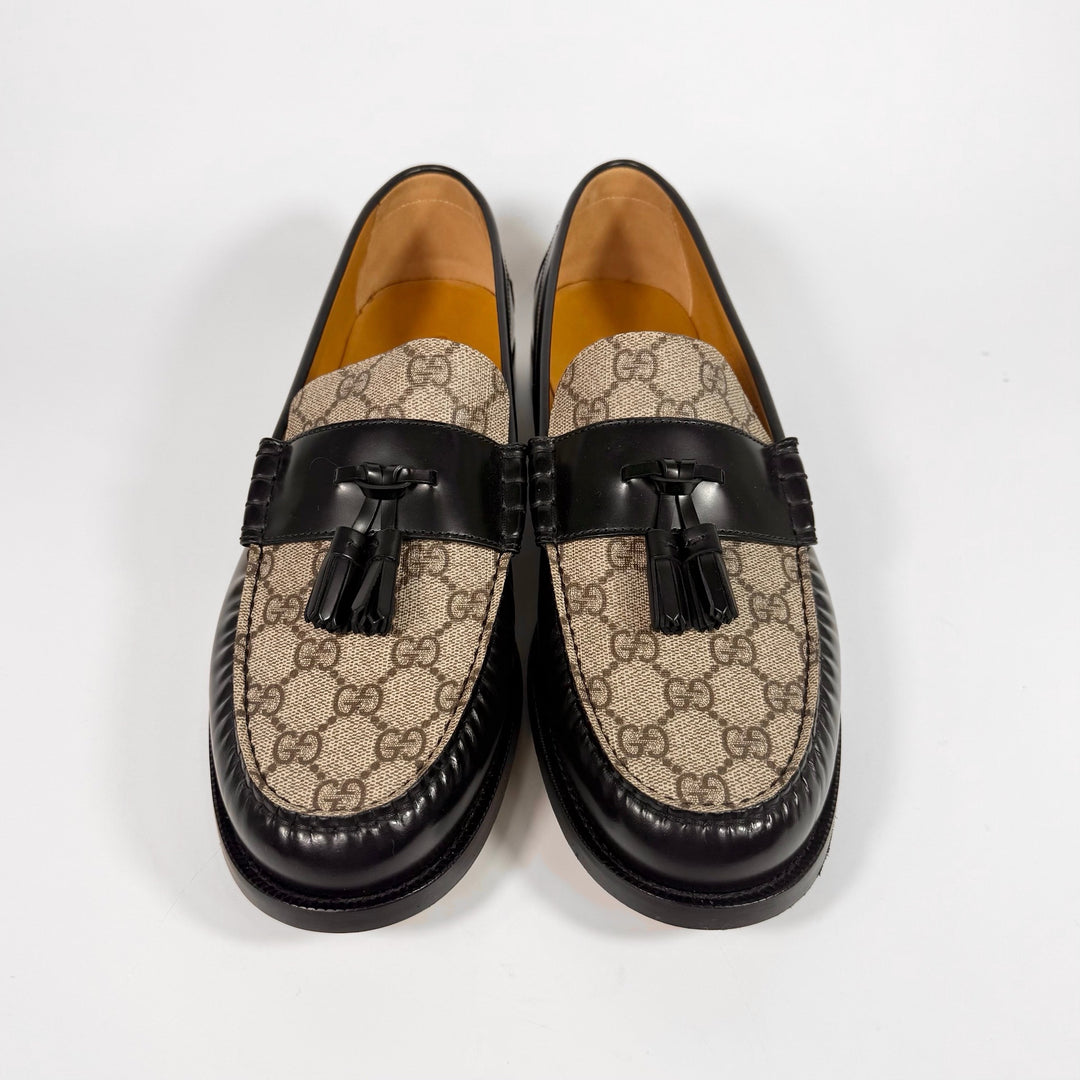 Gucci GG Supreme Tassel Leather Loafer - Men’s 12